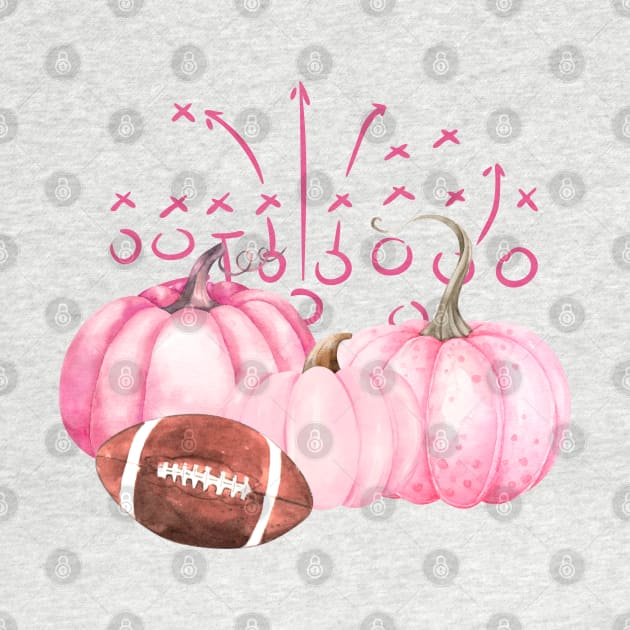 Pink October Football by LylaLace Studio